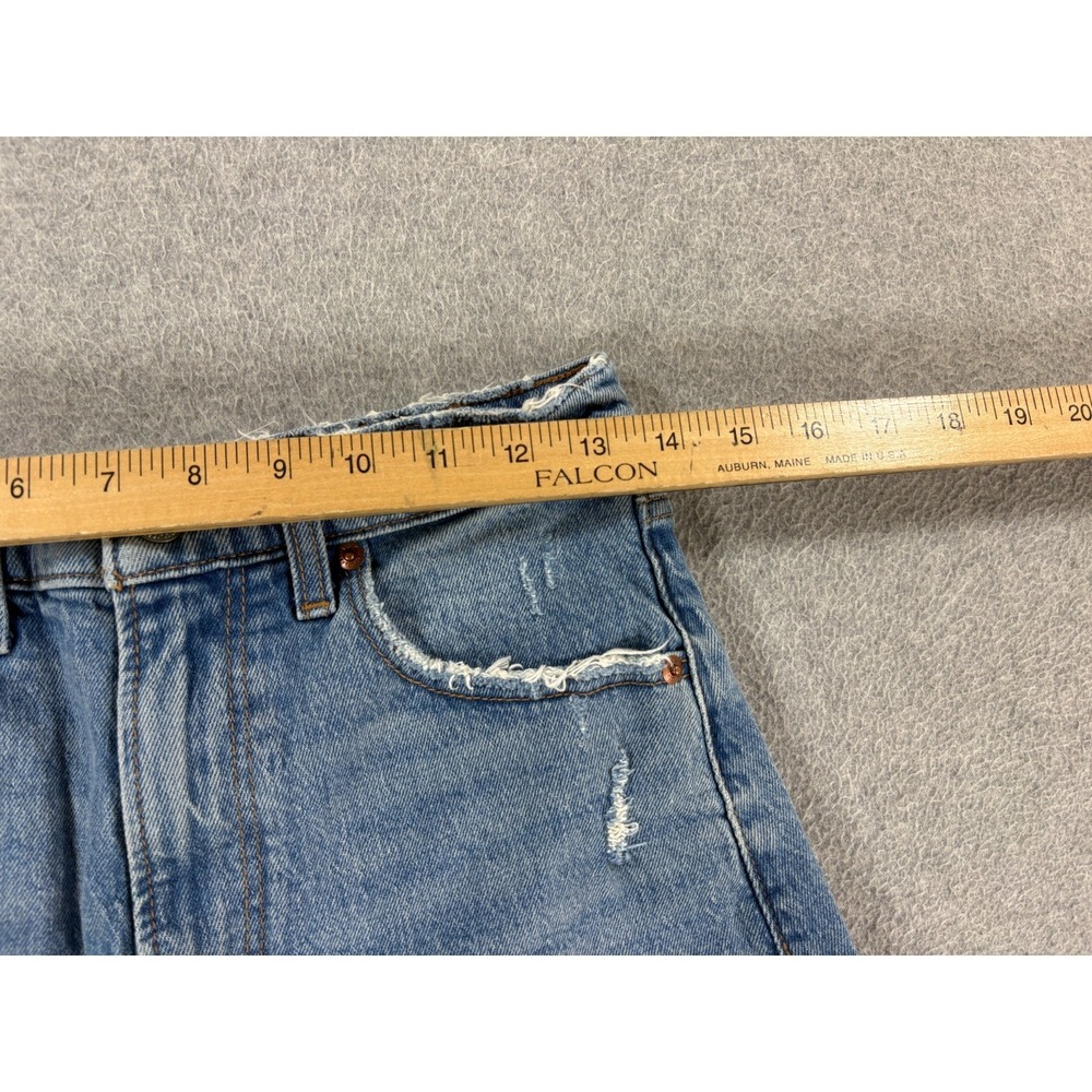 Abercrombie & Fitch Distressed 5 Pocket Jean Shorts (Women's Size 2) Blue - 2" - Picture 7 of 9